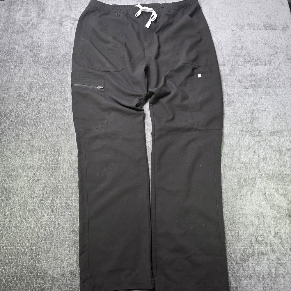 Figs Technical Collection Pants Mens XL Black Scrubs Bottom Nurse Doctor 35x33